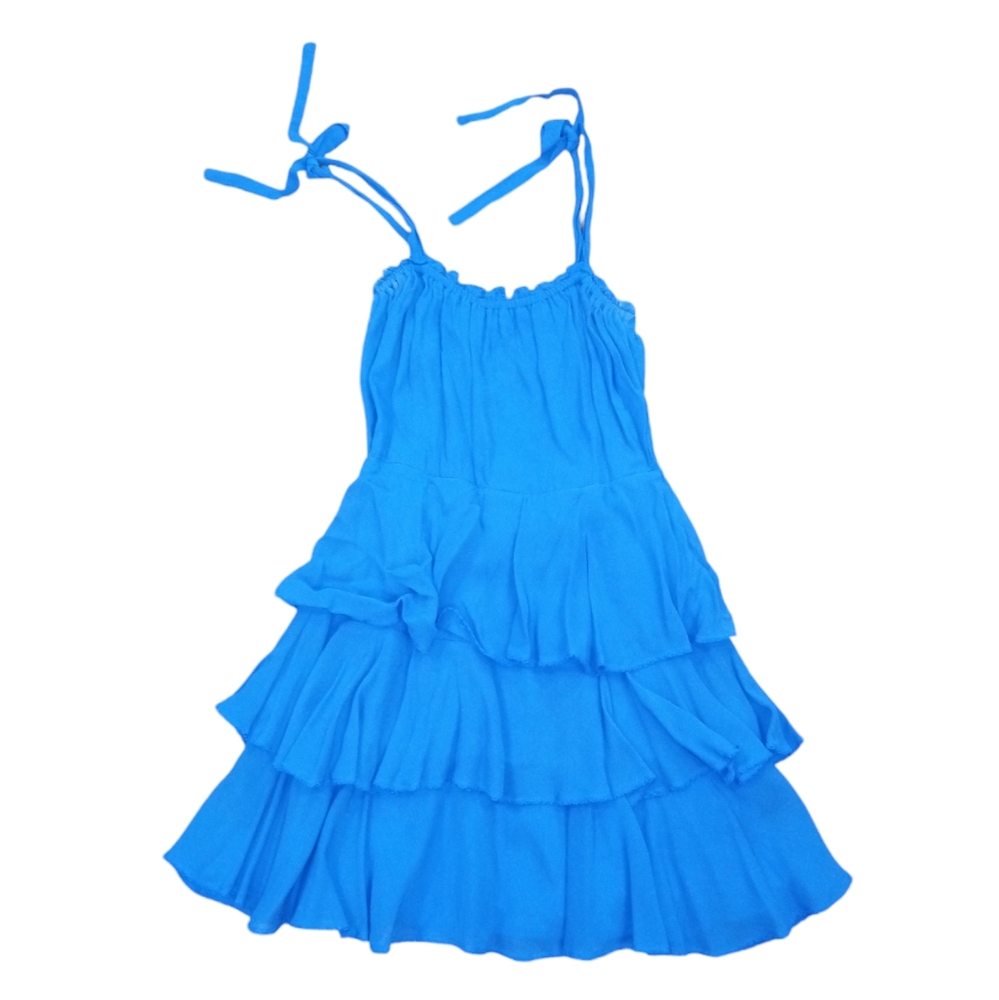 Cleobella annabelle tiered ruffle blue dress XS